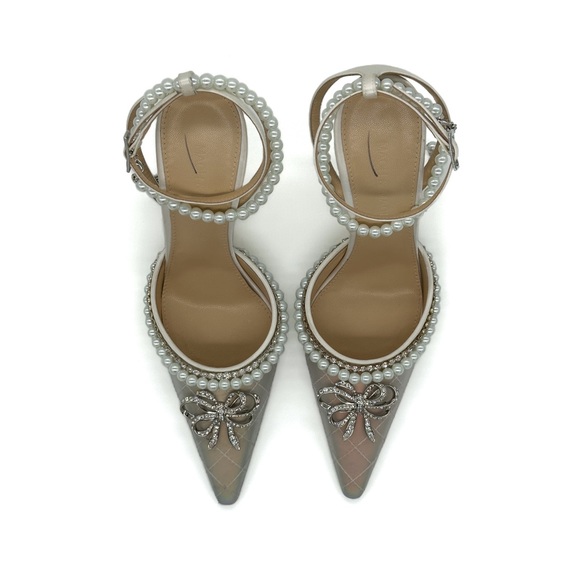 MACH & MACH faux pearl-embellished 100mm heel pumps - Picture 6 of 7